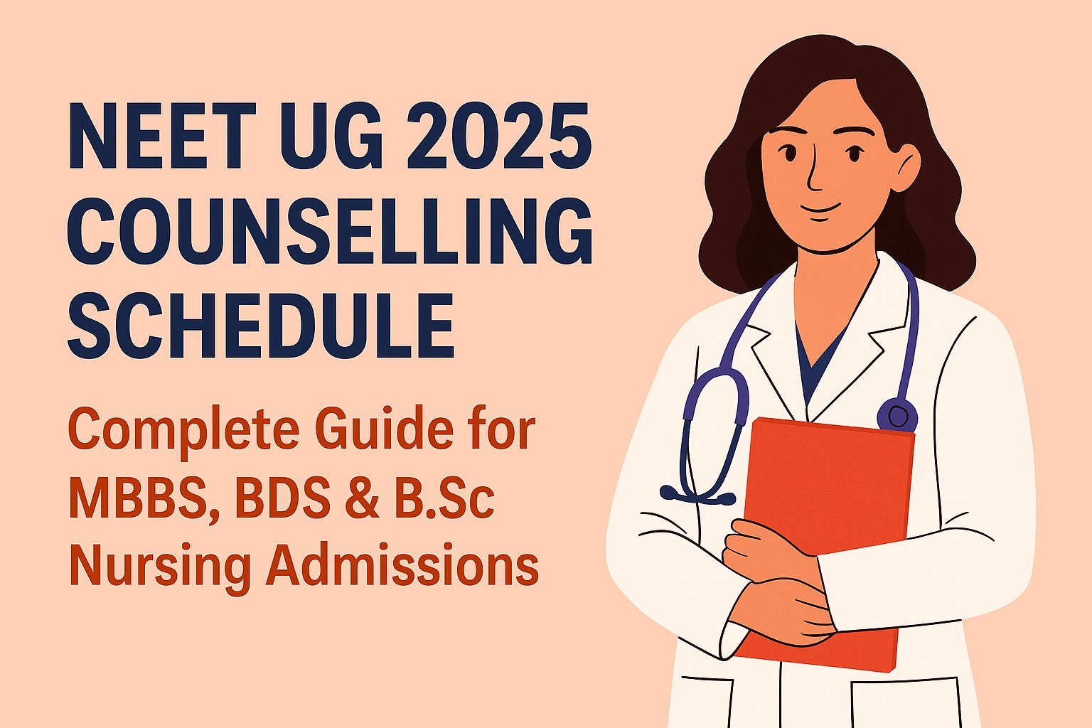NEET UG 2025 Counselling Schedule: Complete Guide for MBBS, BDS & B.Sc Nursing Admissions
